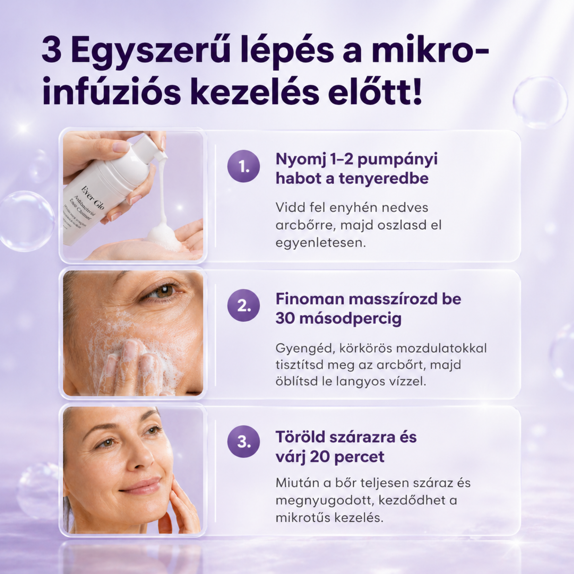 Ever Glo Mikrotűs Kezelés előtti arclemosó 100 ml